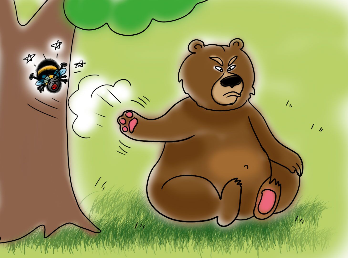 Карикатура маша и медведь