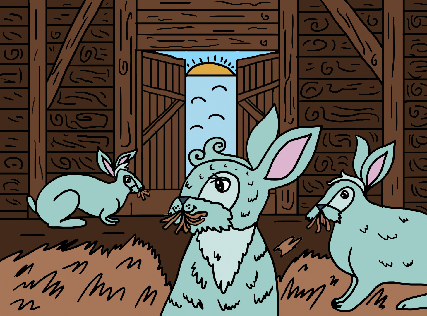 Иллюстрации к сказке заяц хвастун