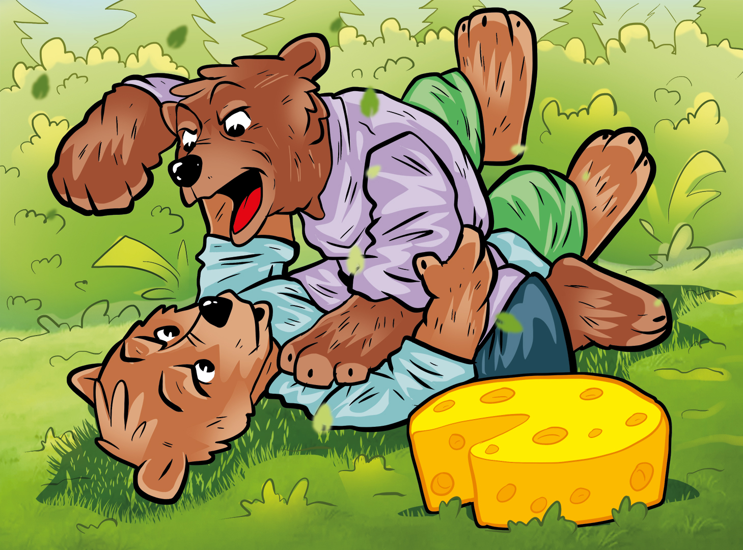 Два жадных медвежонка сказка